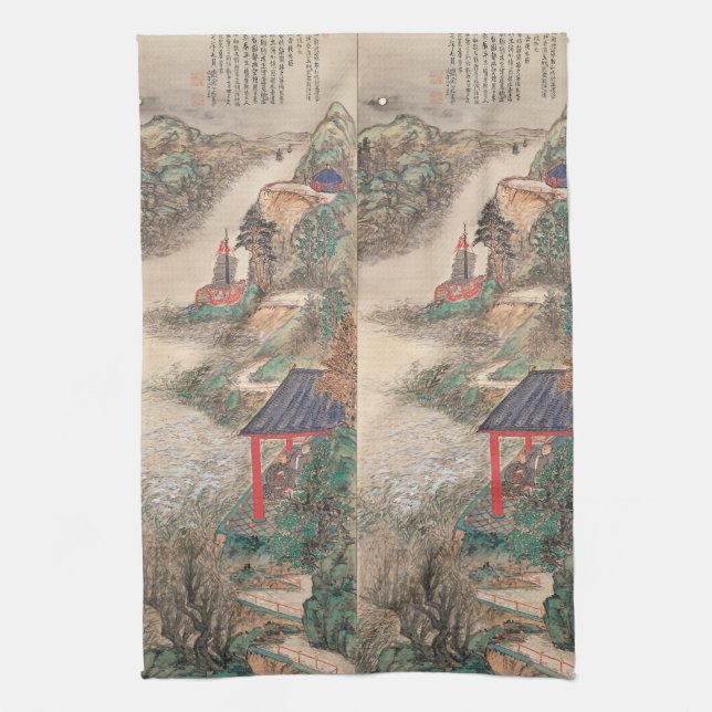 Serviette à main d'art japonaise (Vertical)