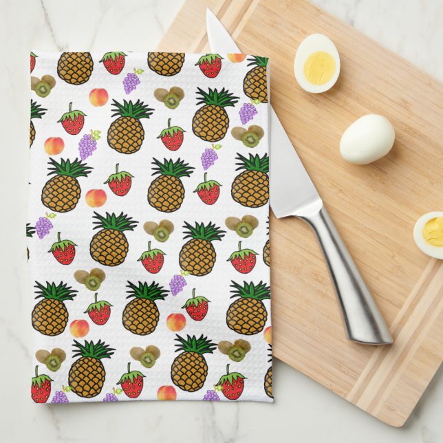 Serviette à main de cuisine aux fruits (Quart Plié)