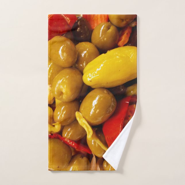 Serviette à main d'olives (Serviette à main)