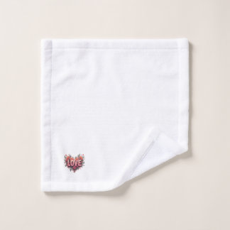 Serviette à main du coeur
