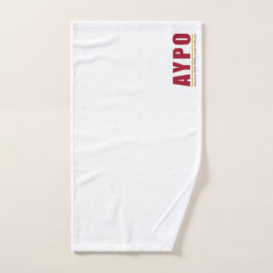Serviette à main en logo rouge AYPO