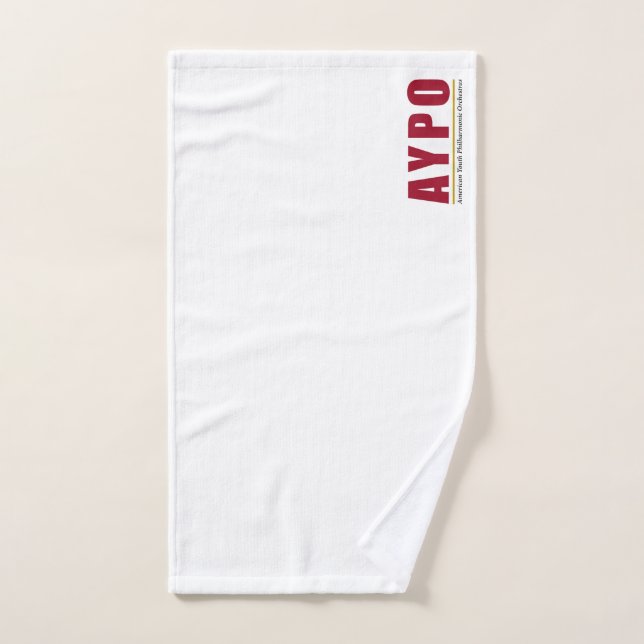 Serviette à main en logo rouge AYPO (Serviette à main)