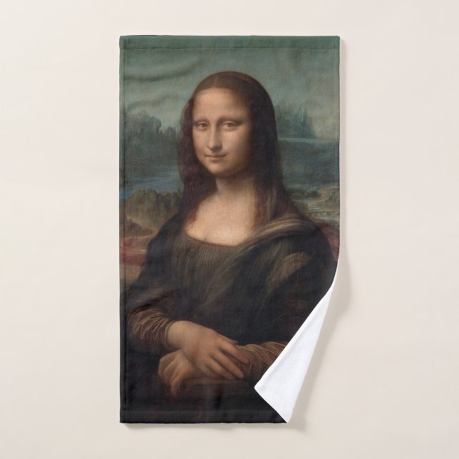 Serviette à main: LEONARDO DA VINCI : LA MONA LISA (Serviette à main)