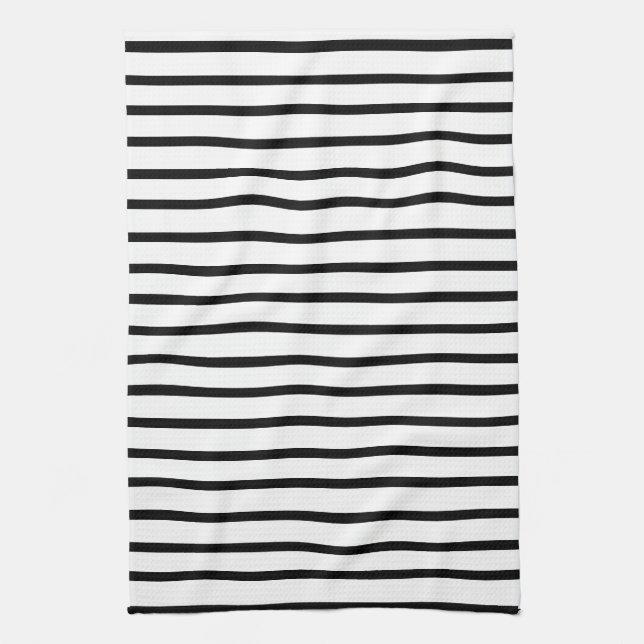 Serviette À Main Noir Et Blanc (Vertical)