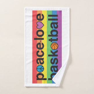 Serviette à main PeaceLoveBasketball PRIDE