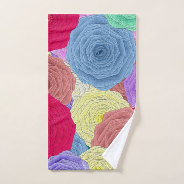 Serviette à main rose (Serviette à main)