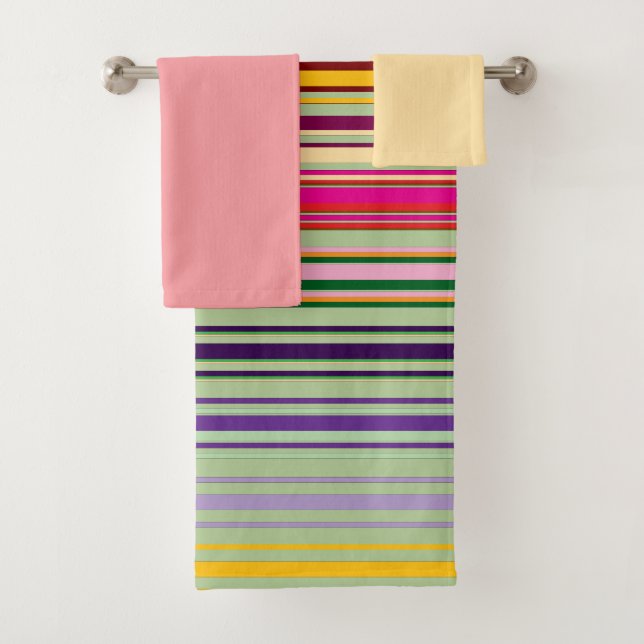 Serviette à rayures (En situation)