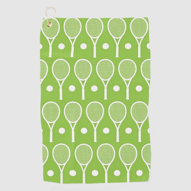 Serviette à sueur de chaux Green Tennis Racket (Devant)