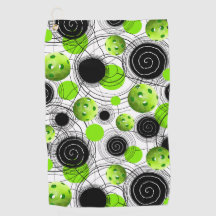 Serviette à sueur pour Motif de basket-ball vert N