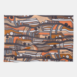 Serviette Abstraite Jazzy Earth Tones