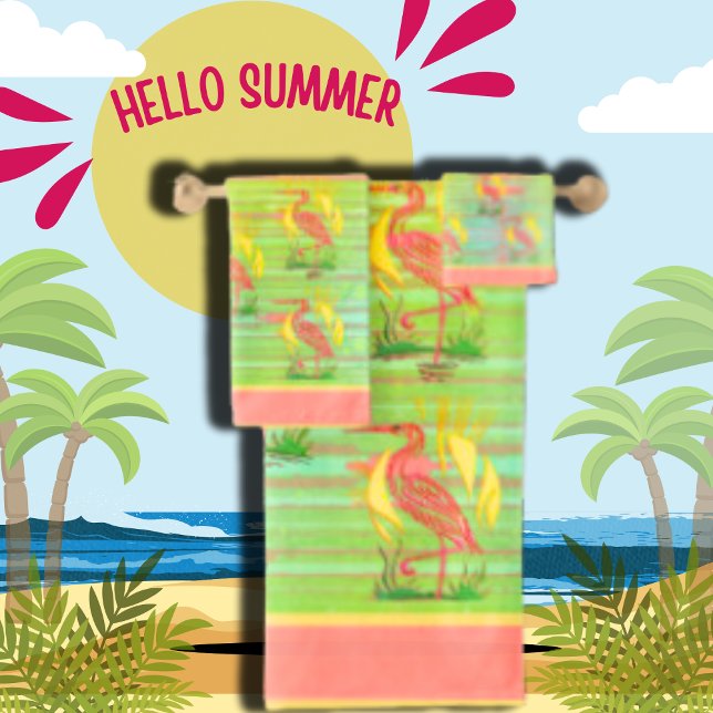 Serviette aux oiseaux tropicaux (Créateur téléchargé)