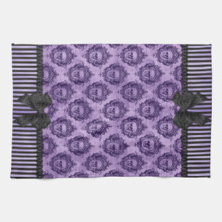 Serviette baroque gothique de crânes de Halloween