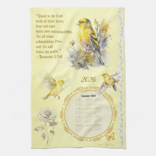 Serviette Calendrier 2026 Chardonneret Trust in th