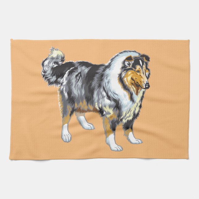 serviette collie (Horizontal)