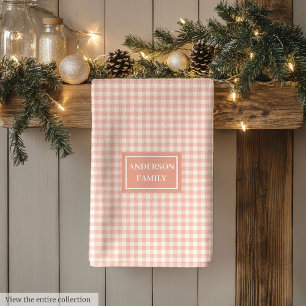 Serviette Corail Pastel Chic Personnalisée Décorat