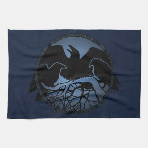 Serviette corbeau Premières nations Corbeau Art Te