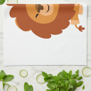 Serviette Cuisine Lion Cartoon Doux