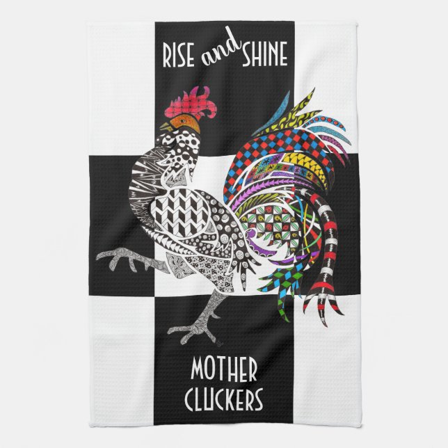 Serviette Cute et Colorée Rooster (Vertical)