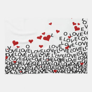 Serviette d'amour Saint Valentin
