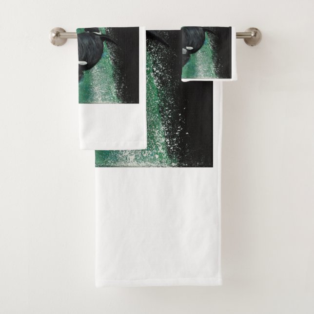 Serviette d'art "Breakthrough" et linge de toilett (En situation)