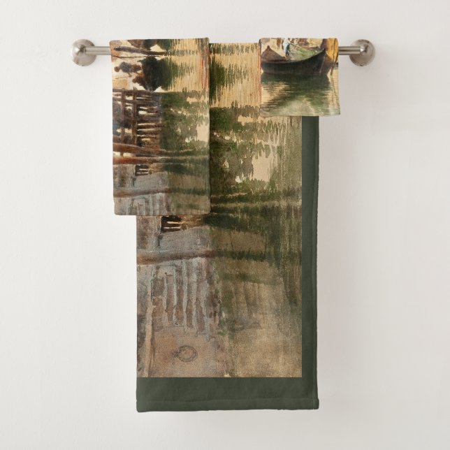 Serviette d'art de Venise de Roussoff (En situation)