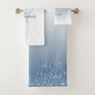 serviette de bain à parties scintillant à goutte