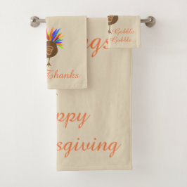 Serviette de bain à plumes mâle Turquie Thanksgivi