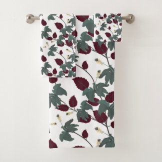 Serviette de bain bleu tropical hibiscus