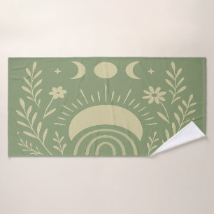 Serviette de bain céleste vert sauge