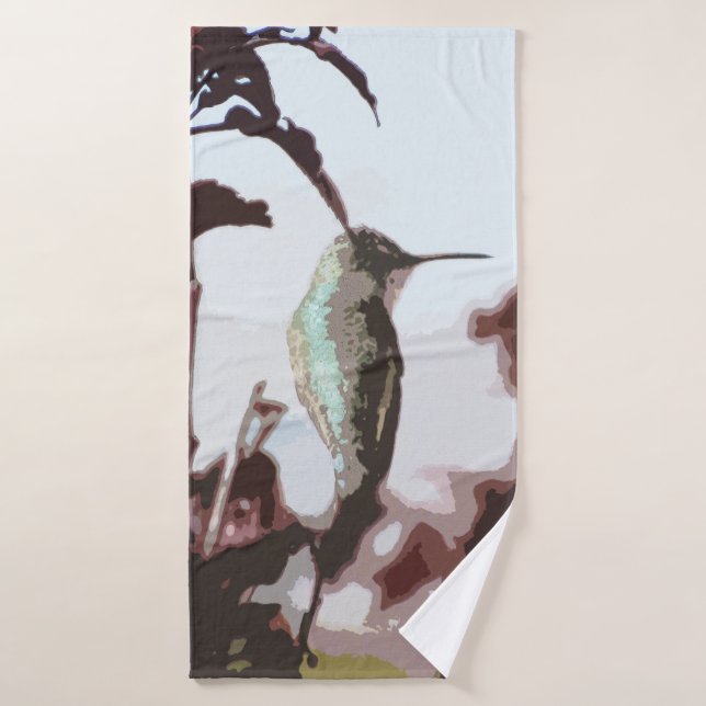 Serviette de bain colibri (Serviette de bain)