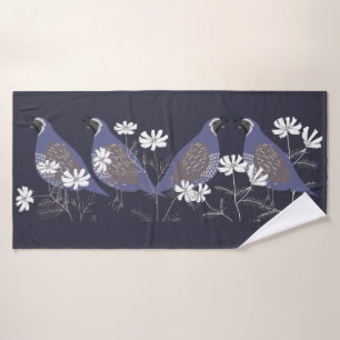 Serviette de bain de caille