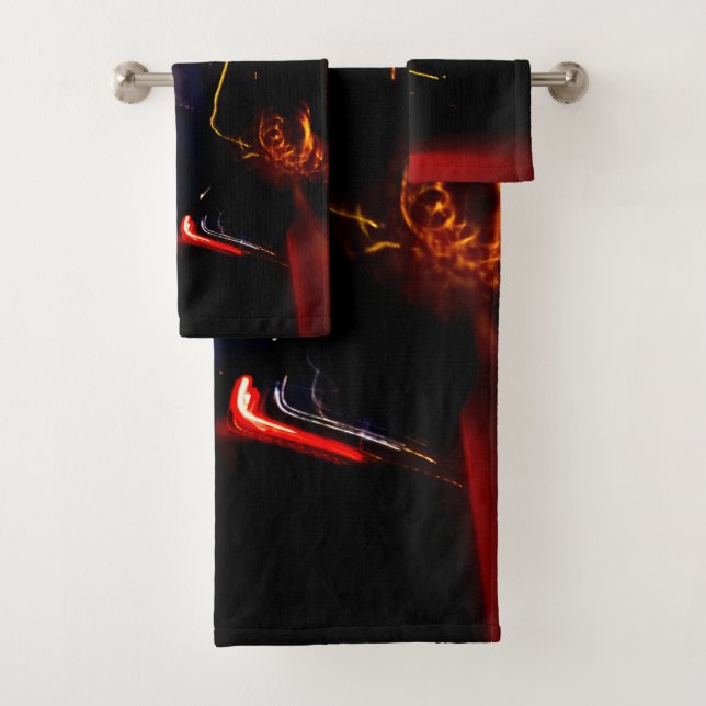 serviette de bain de danse de voiture violet (En situation)