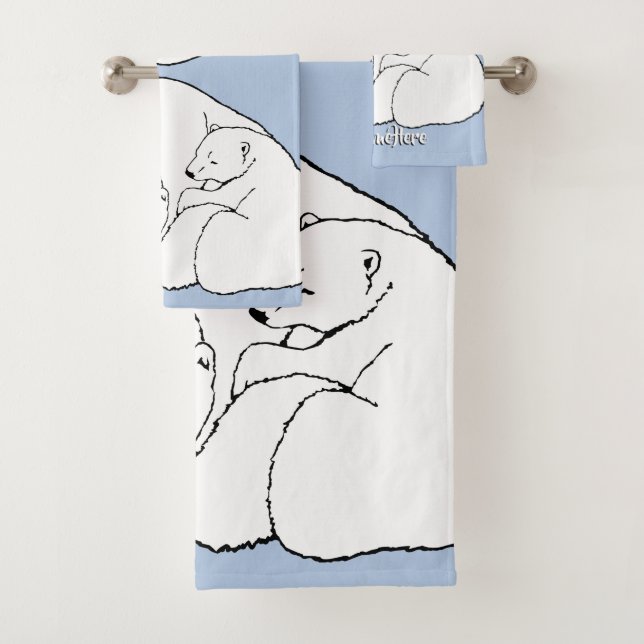 Serviette De Bain De L'Ours Set Personnalisé Bear  (En situation)
