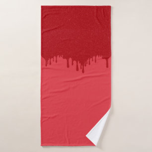 Serviette de bain de luxe tomate-rouge - personnal