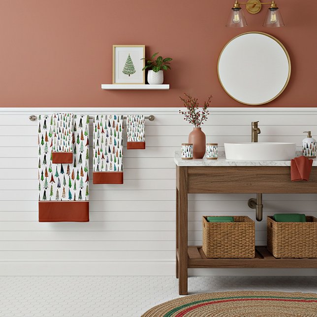 Serviette de bain de Noël arbres (Créateur téléchargé)