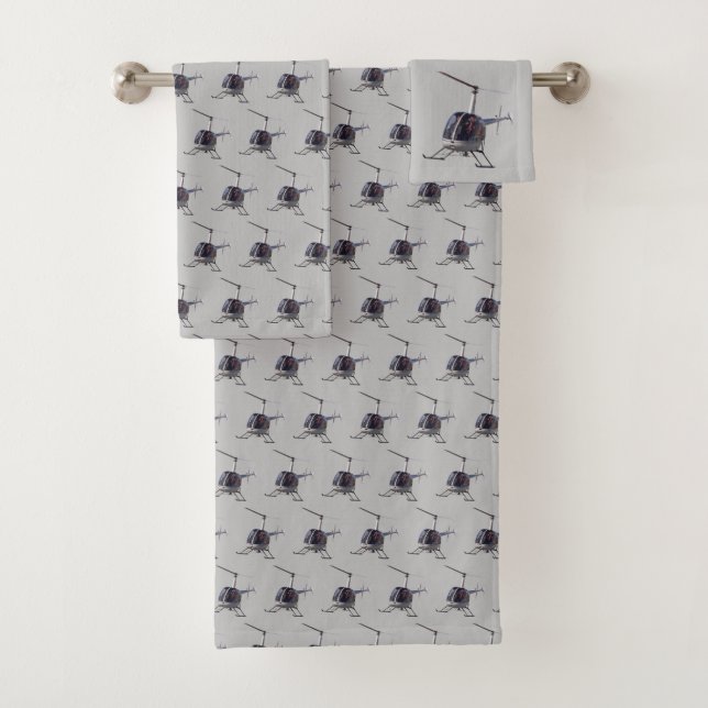 Serviette de bain d'hélicoptère ensemble Cool Serv (En situation)