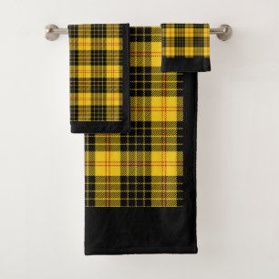 Serviette de bain en Citrus Jaune et Noir
