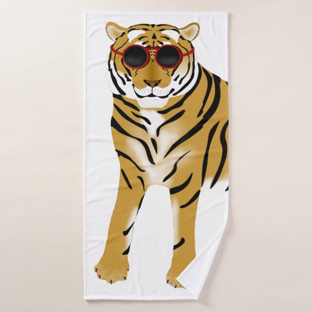 Serviette de bain en tigre cool (Serviette de bain)