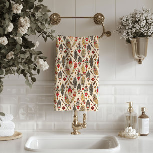 Serviette de bain inspirée des autochtones motif t