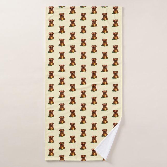Serviette de bain mignonne ours (Serviette de bain)