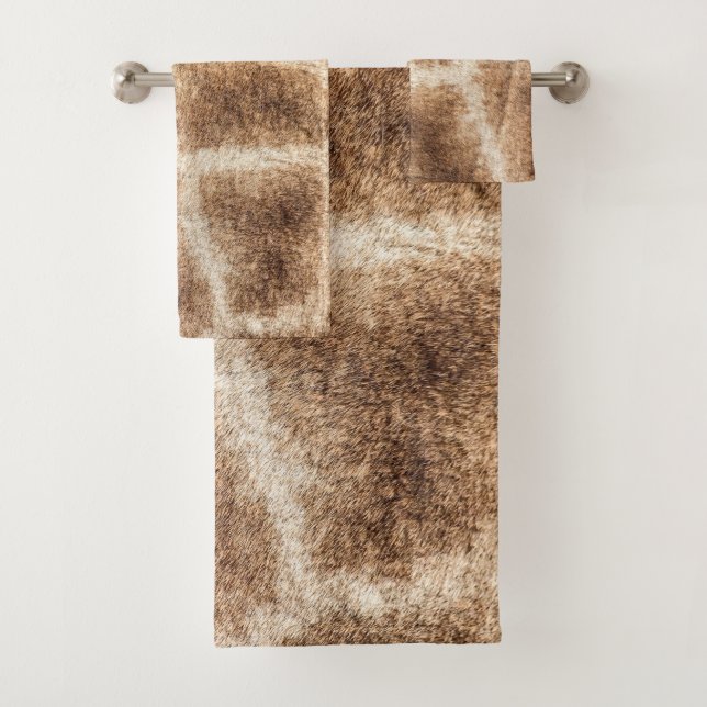Serviette de bain motif Giraffe (En situation)
