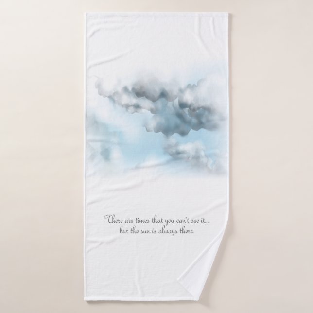 Serviette de bain nuageuse (Serviette de bain)