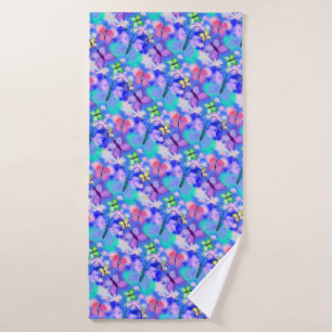 Serviette de bain papillon