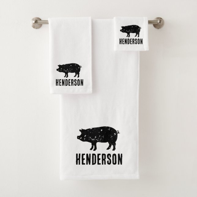 Serviette de bain personnalisée avec silhouette de (En situation)