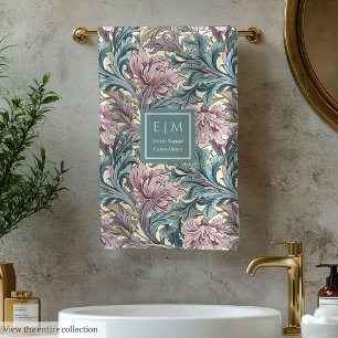 Serviette de bain personnalisée Monogramme Morris