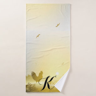 Serviette de bain personnalisée Sunny Morning Farm
