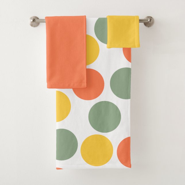 Serviette de bain points (En situation)