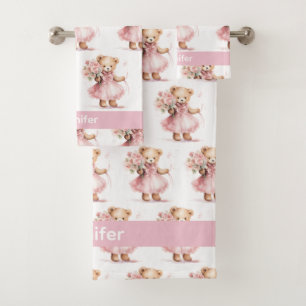 Serviette de bain pour bébé et tout-petit girly   