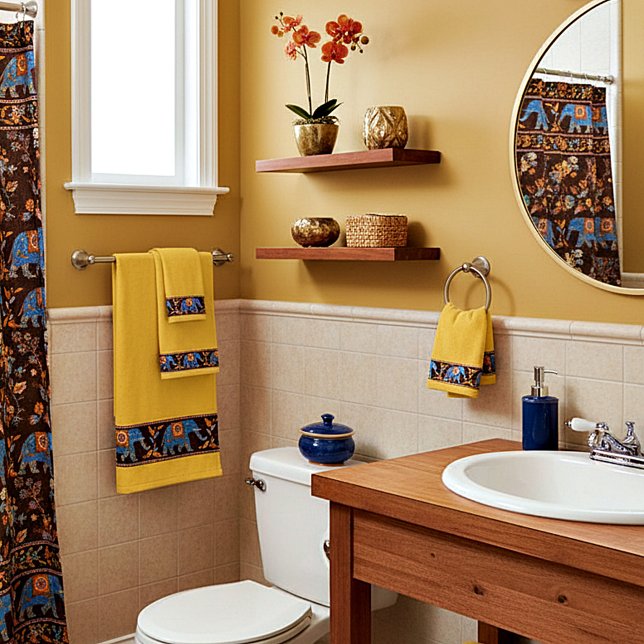 Serviette de bain pour éléphants lumineux (Créateur téléchargé)