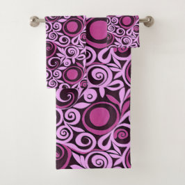Serviette de bain rose Abstrait